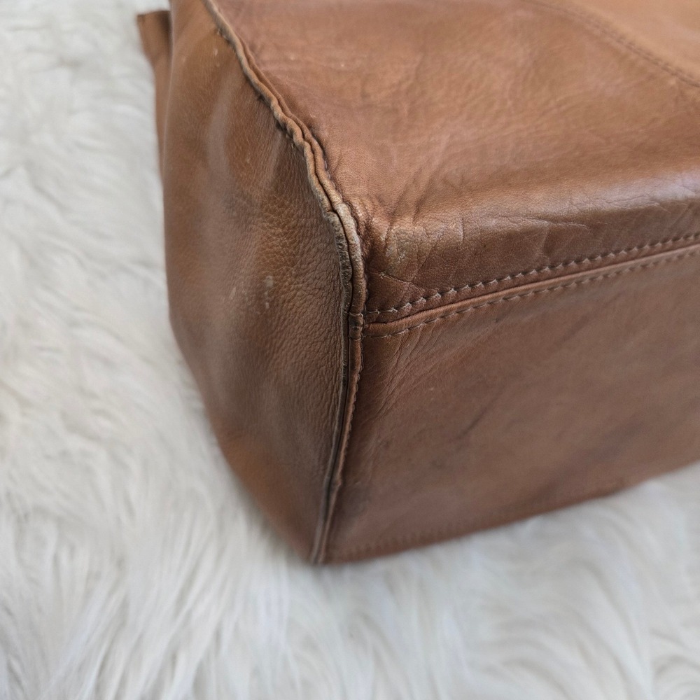 Hobo International Tan Leather Tote Bag Vintage Shoulder Bag Brown - Picture 3 of 14